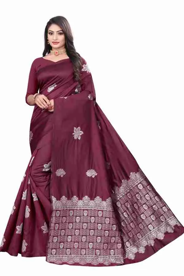 Cheery_Soft_jequard_Weaving_Silk_Saree