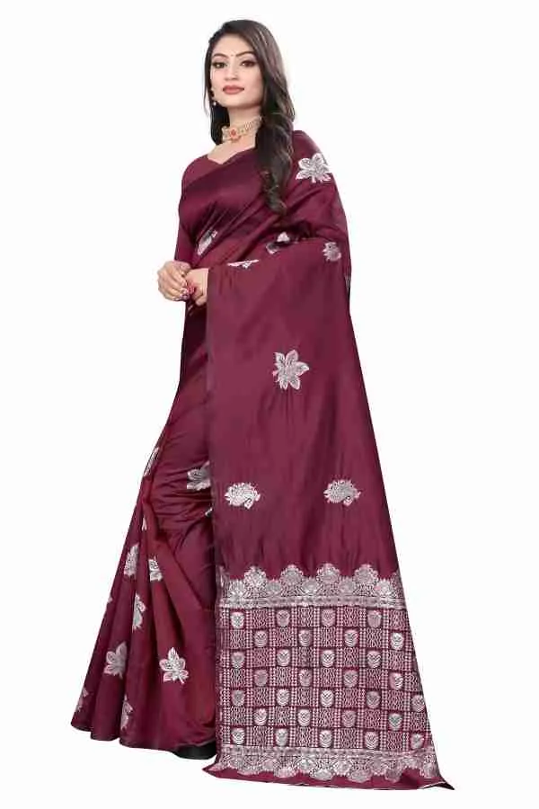 Cheery_Soft_jequard_Weaving_Silk_Saree
