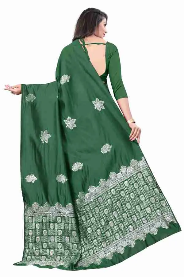 Green_Soft_jequard_Weaving_Silk_Saree