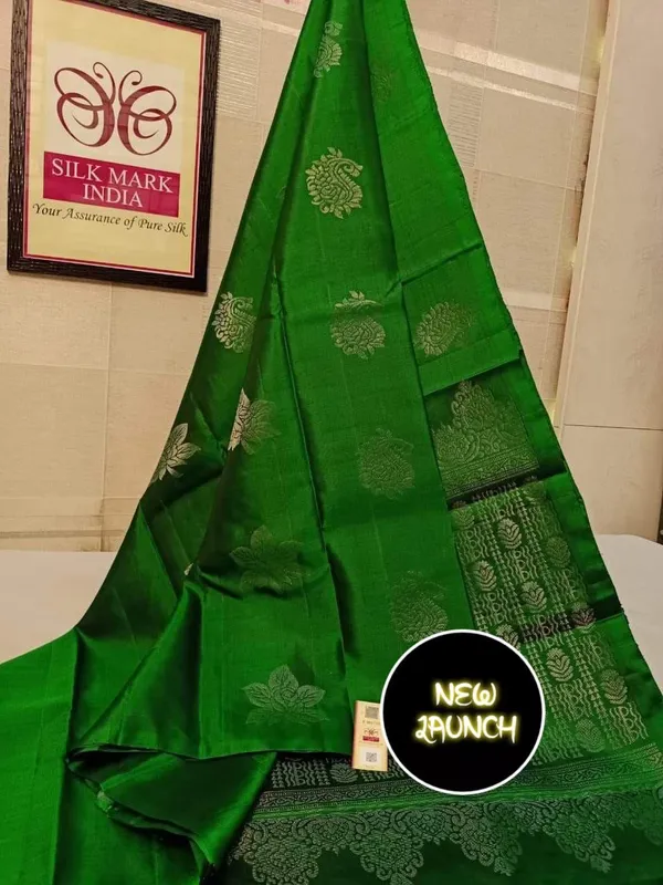 Green_Soft_jequard_Weaving_Silk_Saree
