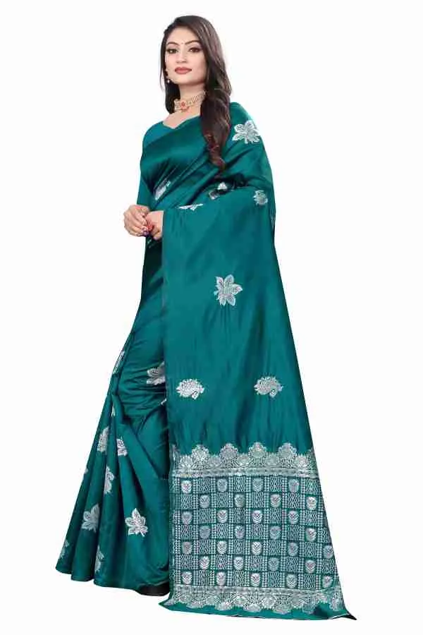 Rama_Soft_jequard_Weaving_Silk_Saree