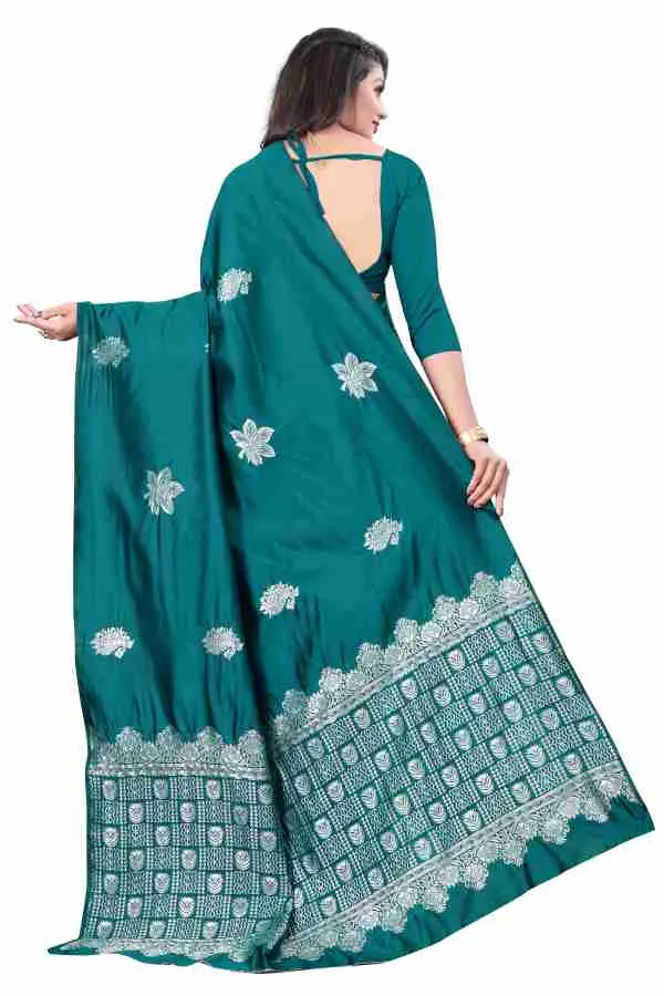 Rama_Soft_jequard_Weaving_Silk_Saree