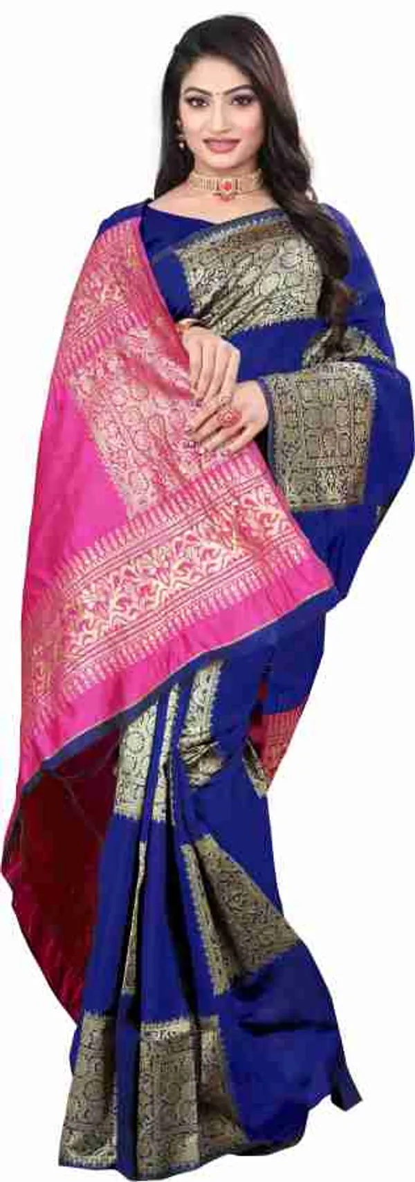 Blue_Soft_Jequard_Weaving_Silk_Saree