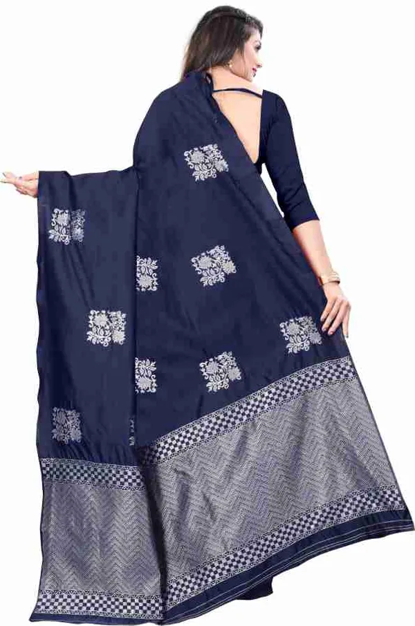 Blue_Soft_Jequard_Weaving_Silk_Saree