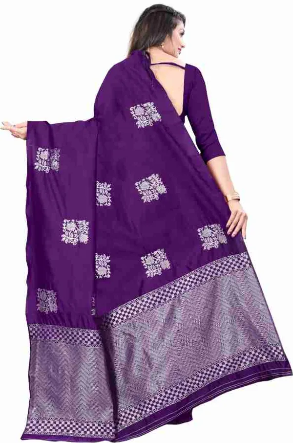 Purple_Soft_Jequard_Weaving_Silk_Saree