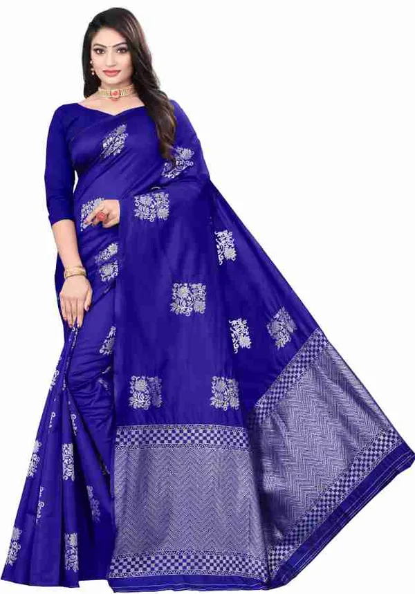 Royal_Blue_Soft_Jequard_Weaving_Silk_Saree