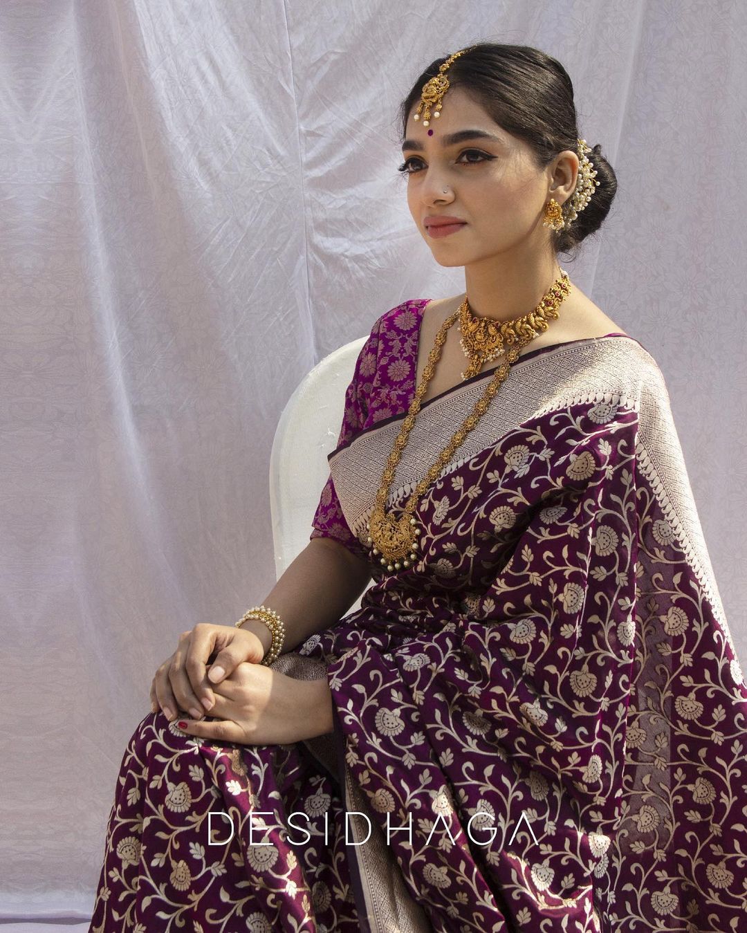 Purple_Soft_jequard__Weaving_Silk_Saree