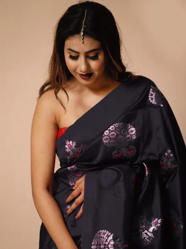 Blue_Soft_jequard__Weaving_Silk_Saree