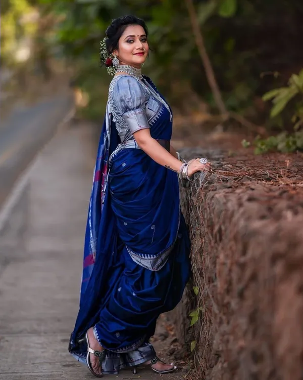 Blue_Soft_jequard__Weaving_Silk_Saree