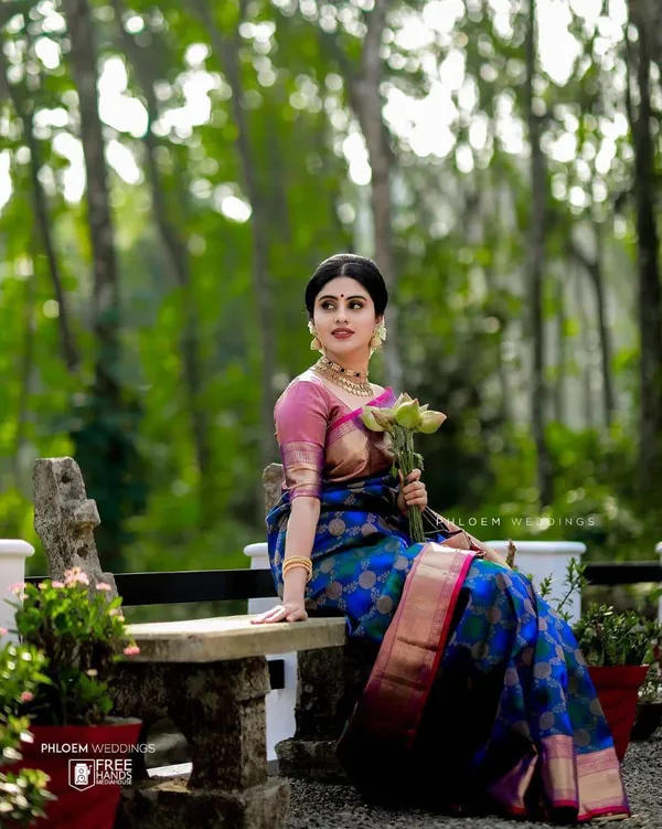 Blue_Soft_jequard__Weaving_Silk_Saree