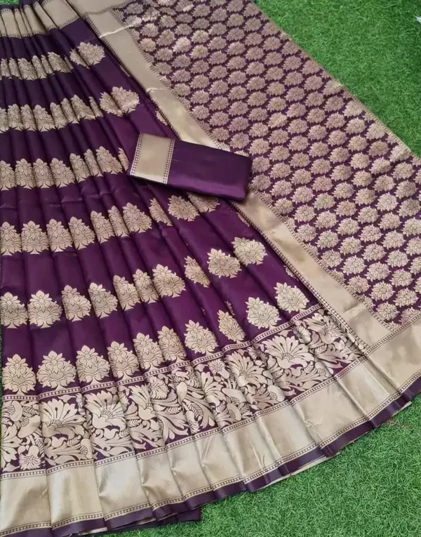 Purple_Soft_jequard__Weaving_Silk_Saree