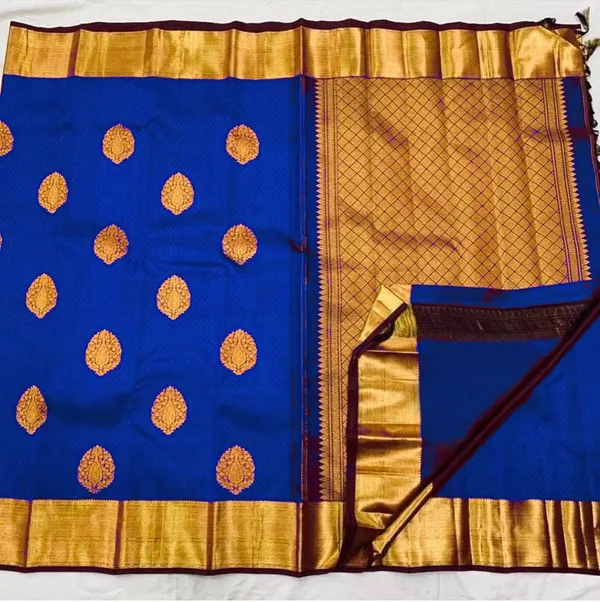 Blue_Soft_jequard__Weaving_Silk_Saree
