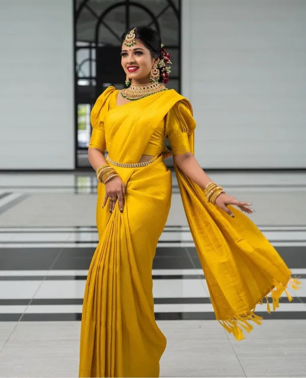 Yellow_Soft_jequard__Weaving_Silk_Saree