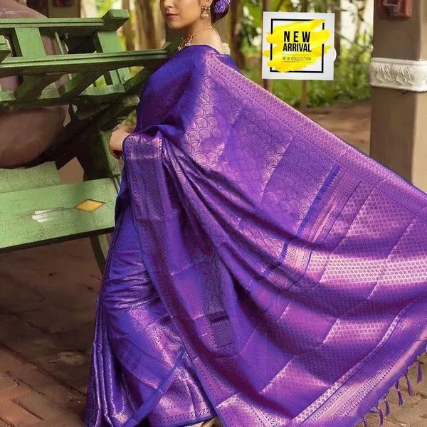 Purple_Soft_jequard__Weaving_Silk_Saree