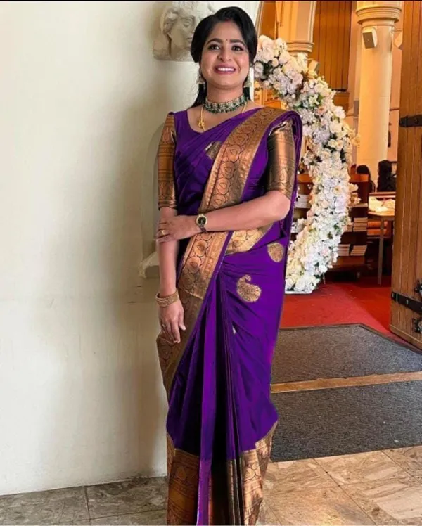 Purple_Soft_jequard__Weaving_Silk_Saree