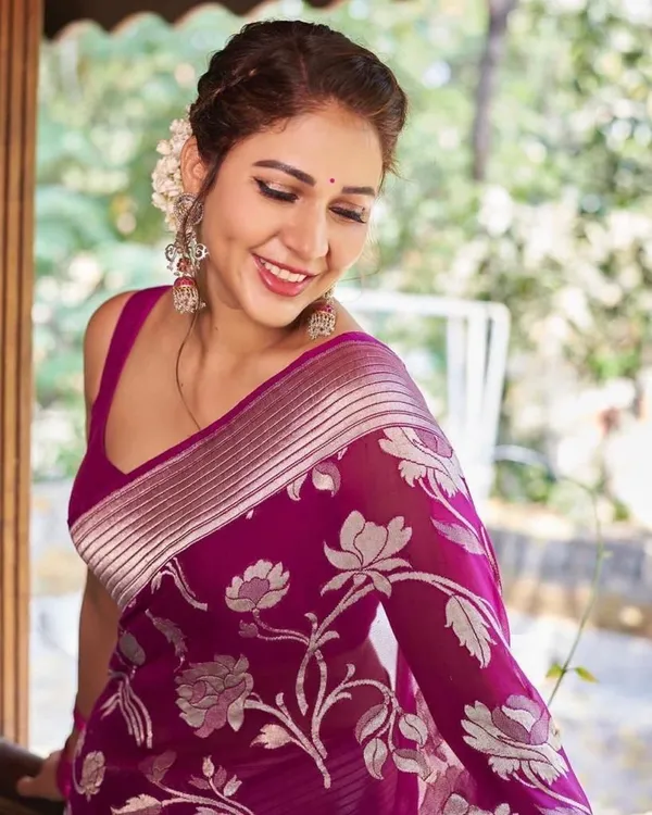 Purple_Soft_jequard__Weaving_Silk_Saree