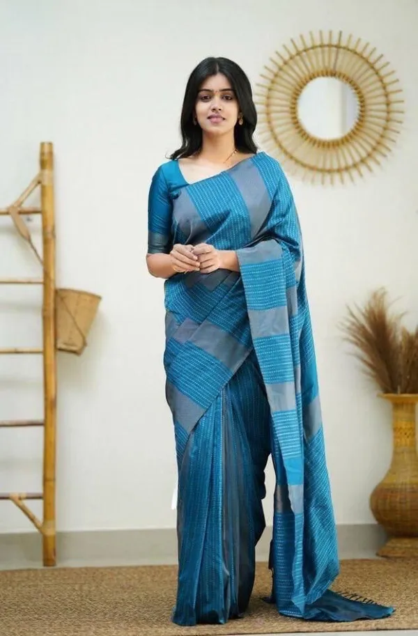 Sky_Blue_Soft_jequard__Weaving_Silk_Saree