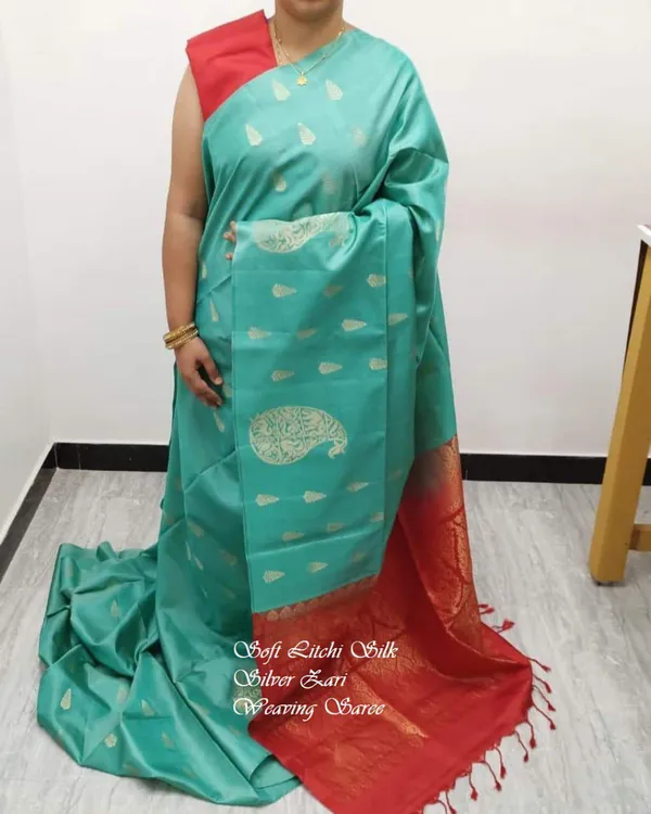 Blue_Soft_jequard__Weaving_Silk_Saree