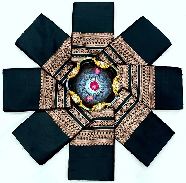 Black_Soft_jequard__Weaving_Silk_Saree
