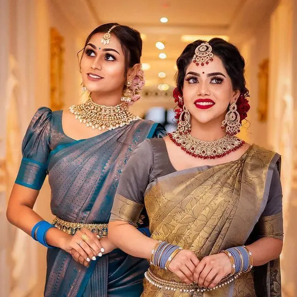 Gold_Grey_Soft_jequard__Weaving_Silk_Saree