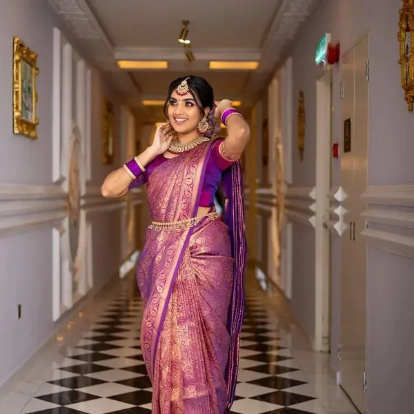 Wine_Soft_jequard__Weaving_Silk_Saree