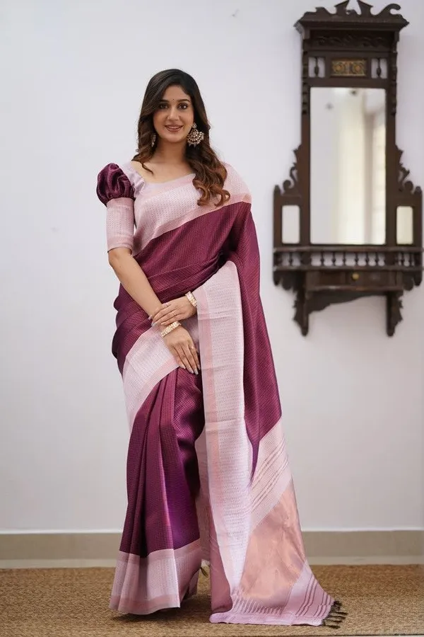 Purple_Soft_jequard__Weaving_Silk_Saree