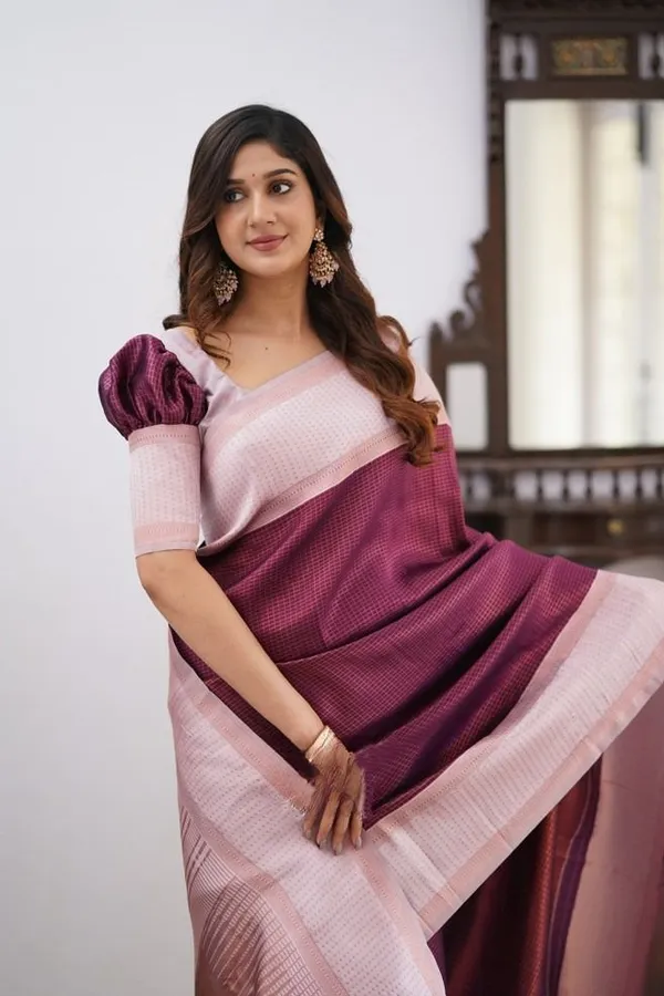 Purple_Soft_jequard__Weaving_Silk_Saree