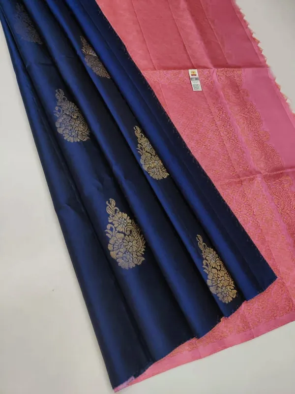 Blue_Soft_jequard__Weaving_Silk_Saree