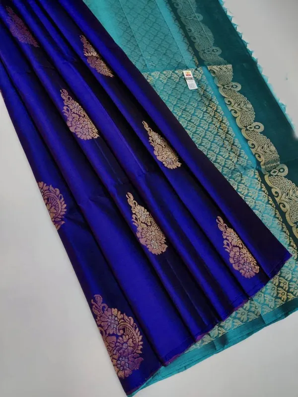 Royal_Blue_Soft_jequard__Weaving_Silk_Saree