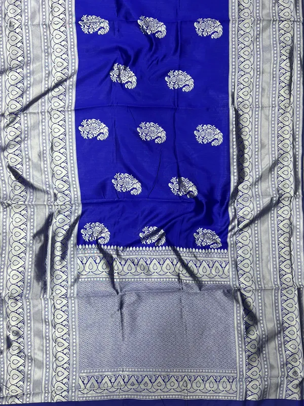Blue_Soft_jequard__Weaving_Silk_Saree