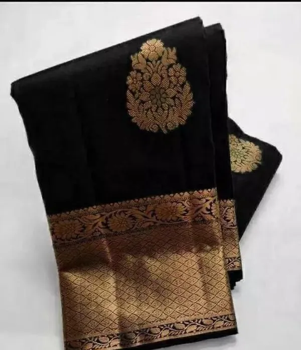 Black_Soft_jequard__Weaving_Silk_Saree