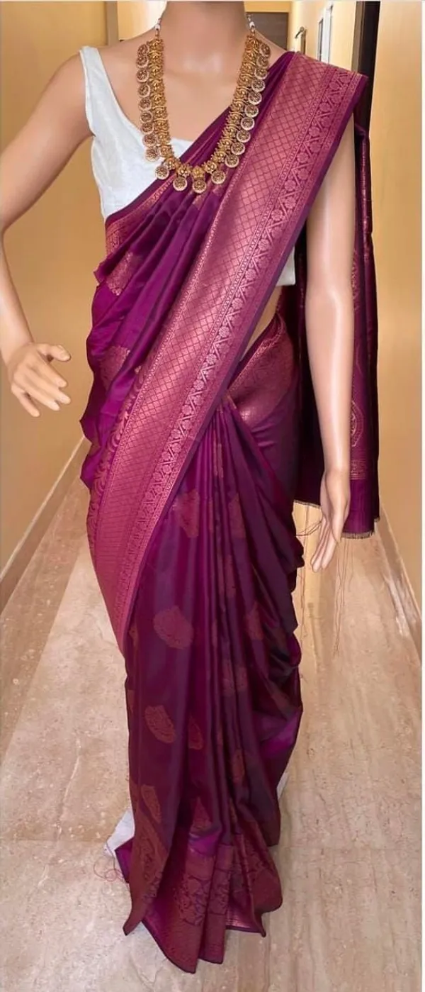 Purple_Soft_jequard__Weaving_Silk_Saree