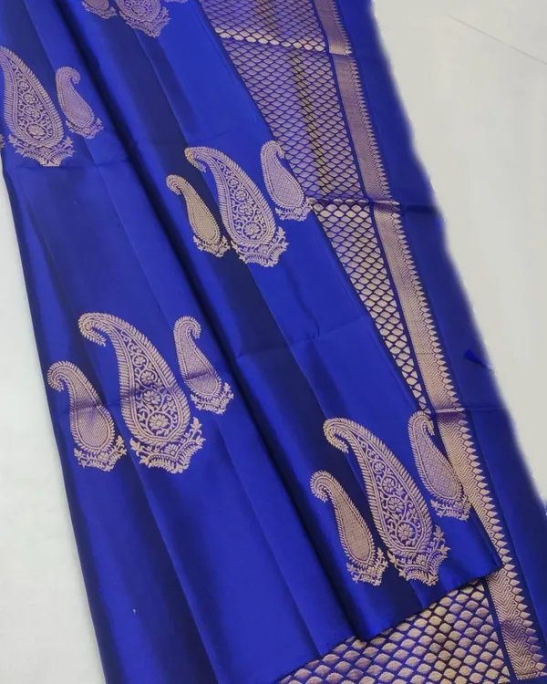 Blue_Soft_jequard__Weaving_Silk_Saree