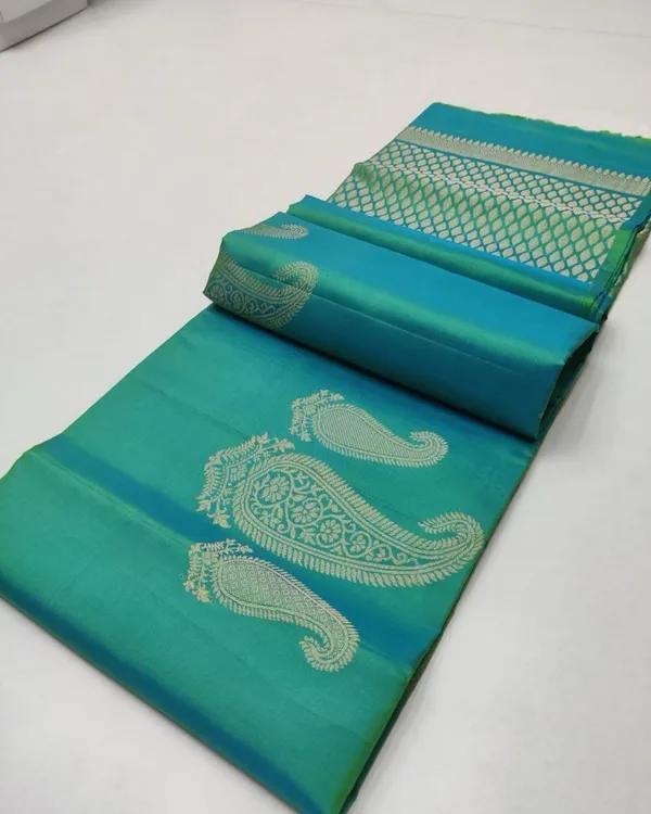 Skyblue_Soft_jequard__Weaving_Silk_Saree