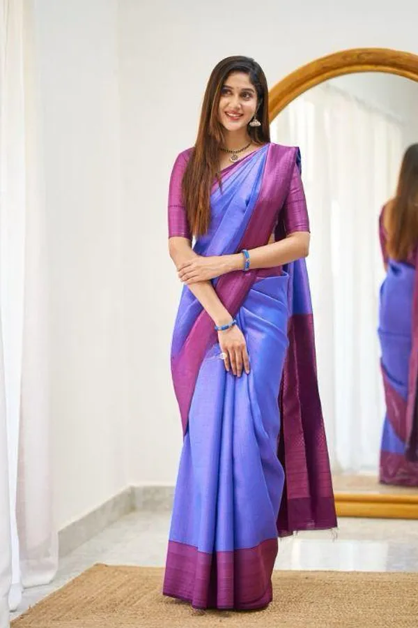 Blue_Soft_jequard__Weaving_Silk_Saree