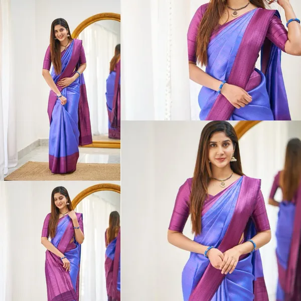Blue_Soft_jequard__Weaving_Silk_Saree