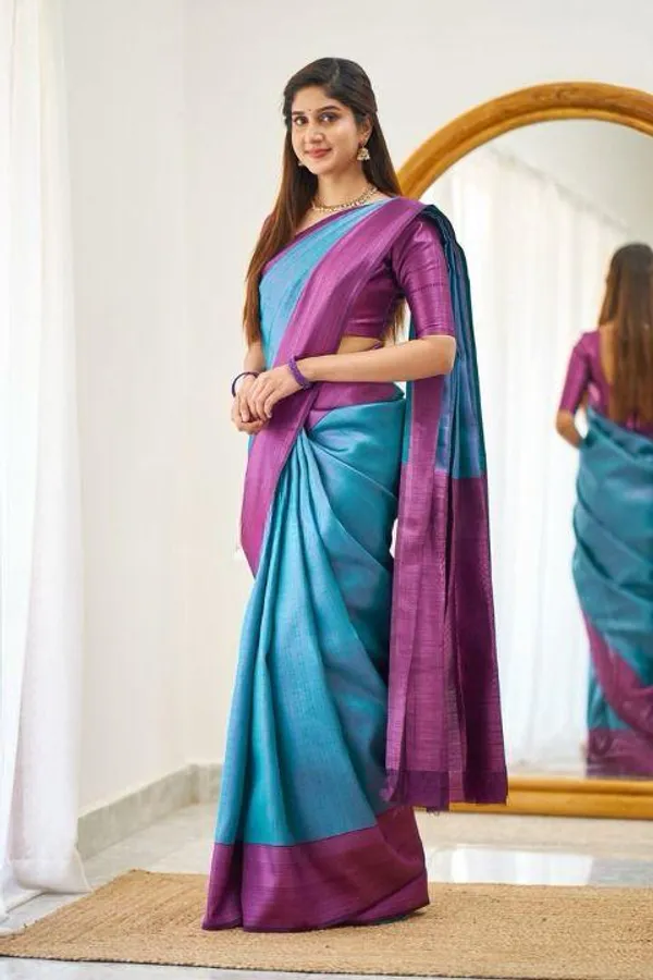 Metalic_Soft_jequard__Weaving_Silk_Saree