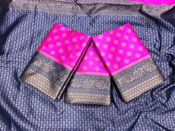 Pink_Soft_jequard__Weaving_Silk_Saree