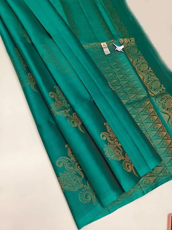 Blue_Soft_jequard__Weaving_Silk_Saree