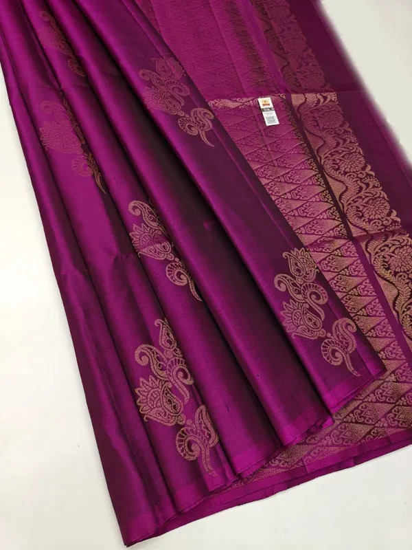 Purple_Soft_jequard__Weaving_Silk_Saree
