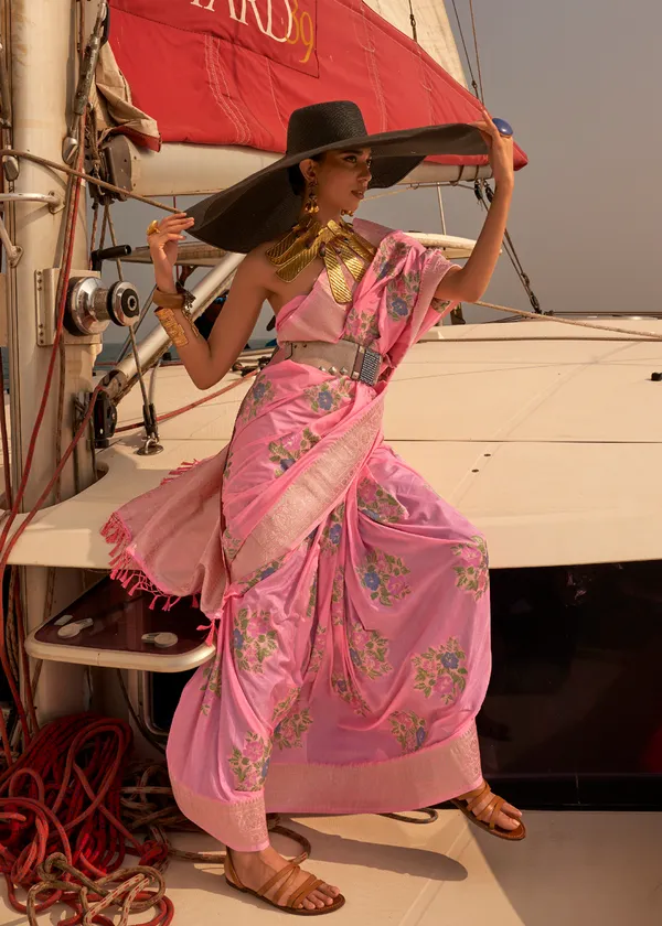 Pink__Satin_Tissue_Weaving_Silk_Saree
