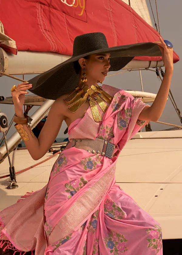 Pink__Satin_Tissue_Weaving_Silk_Saree