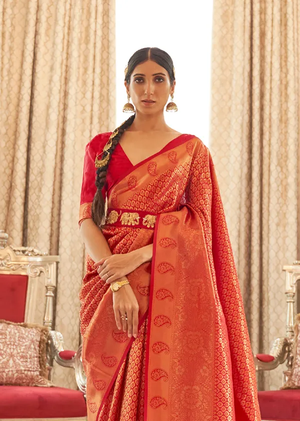 Red_Handloom_Weaving_Silk_Saree
