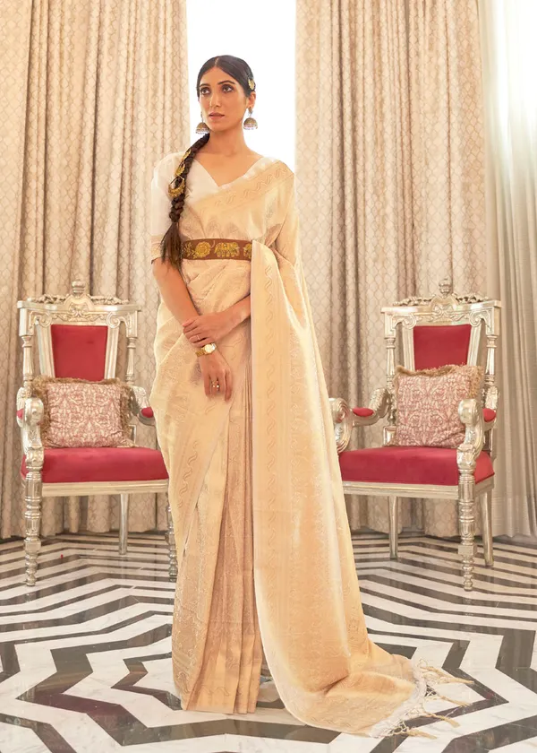 Cream__Handloom_Weaving_Silk_Saree