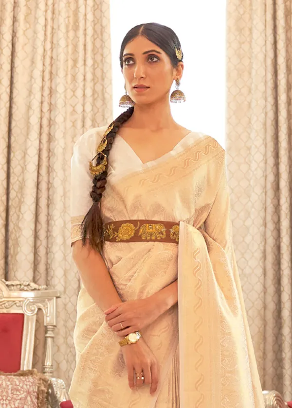 Cream__Handloom_Weaving_Silk_Saree