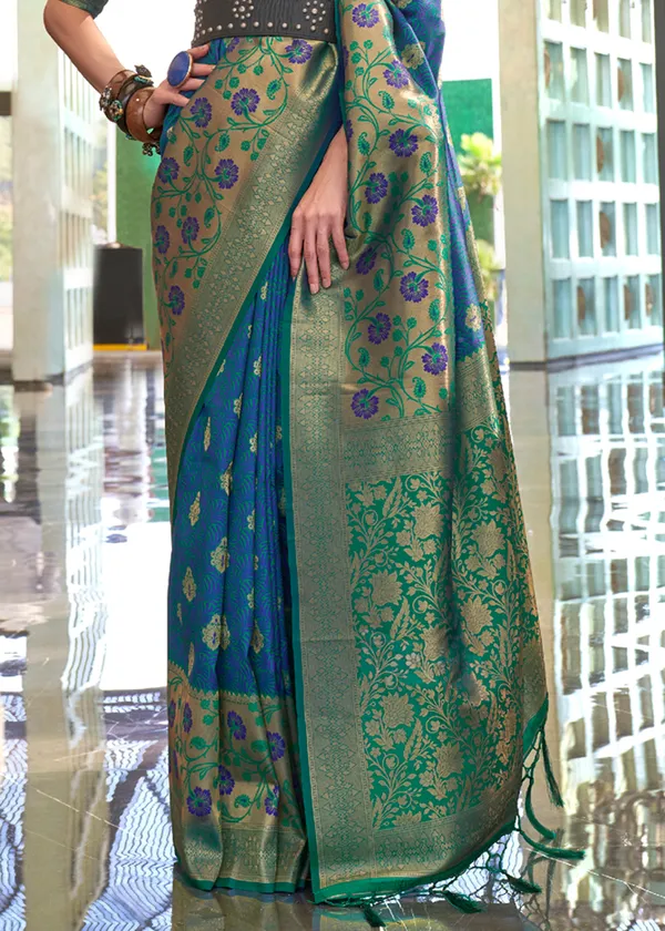 Blue__Handloom_Weaving_Silk_Saree