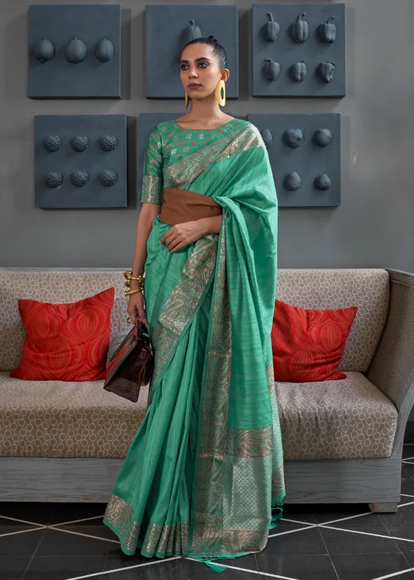 Green_Copper_Zari_Handloom_Silk_Saree