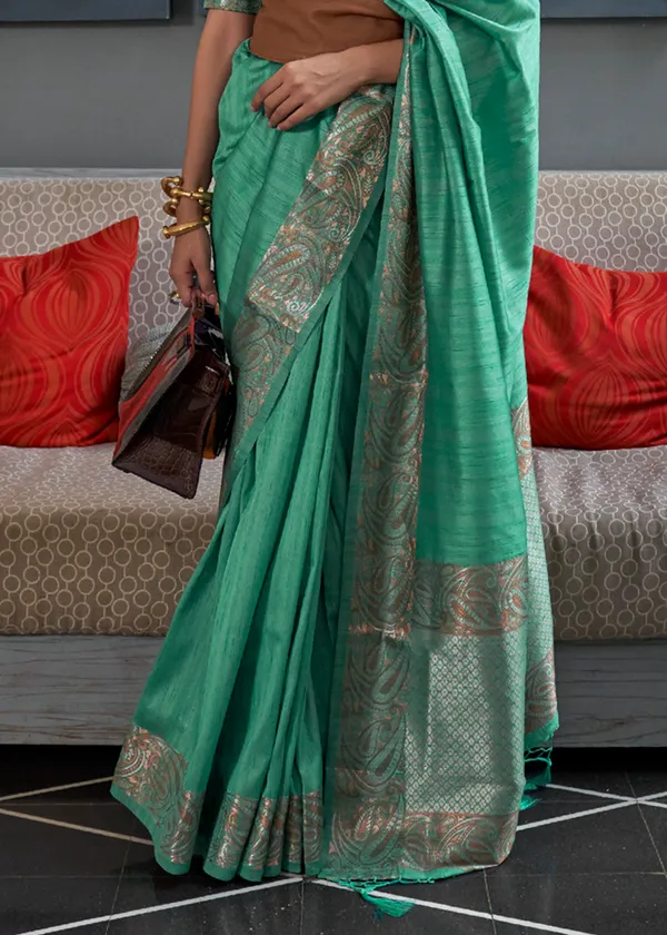 Green_Copper_Zari_Handloom_Silk_Saree
