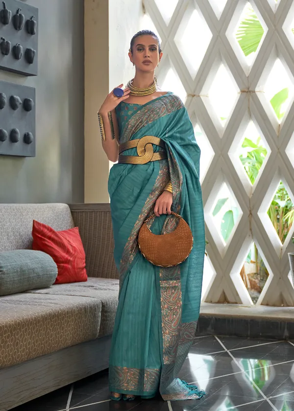 Blue_Copper_Zari_Handloom_Silk_Saree