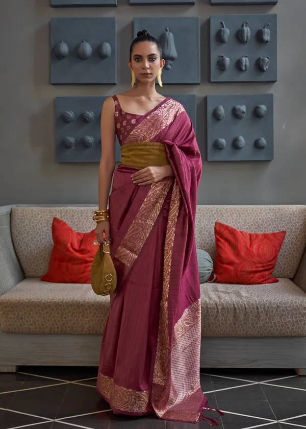 Maroon_Copper_Zari_Handloom_Silk_Saree